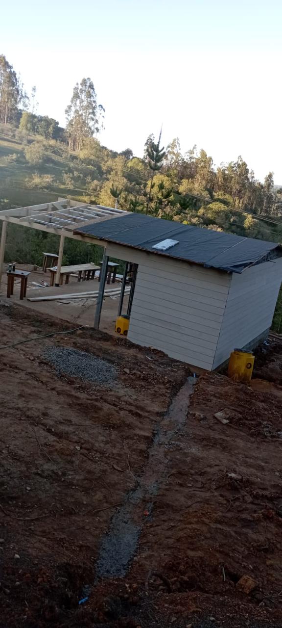 Vista general de faena en obra